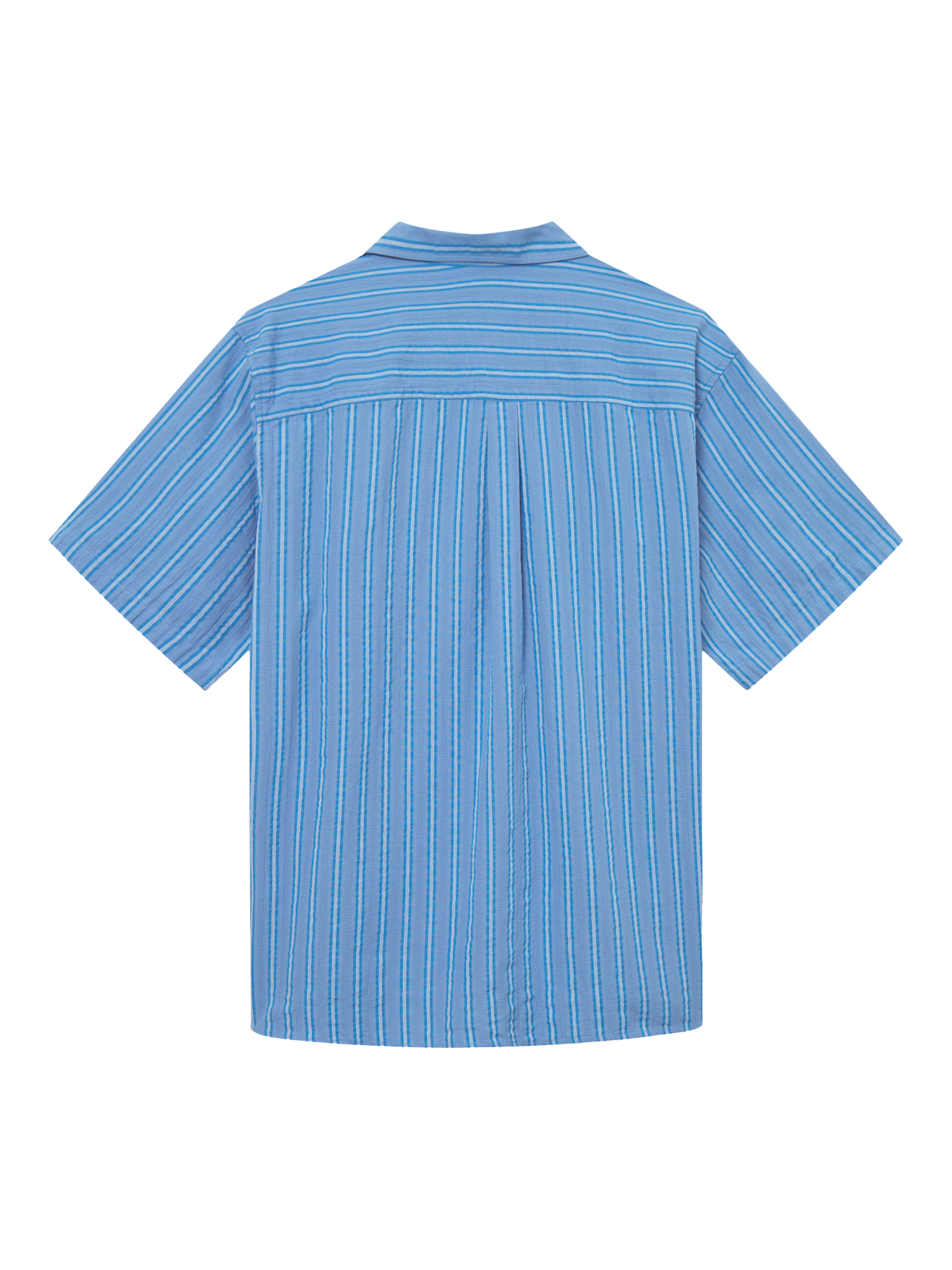 Product image 2 of 5, which shows forét Peer Organic Cotton Regular Fit Textured Shirt, Blue, M