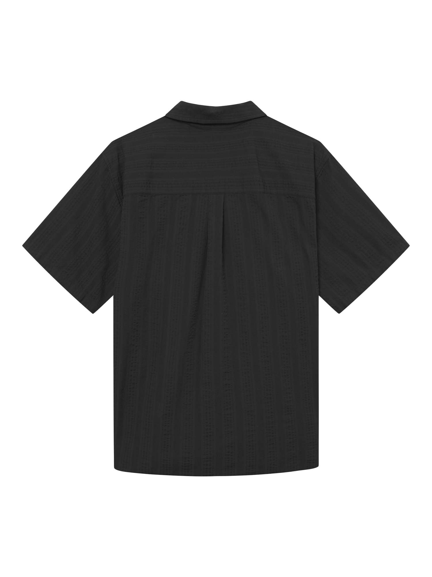 Product image 2 of 5, which shows forét Peer Organic Cotton Regular Fit Textured Shirt, Black, S
