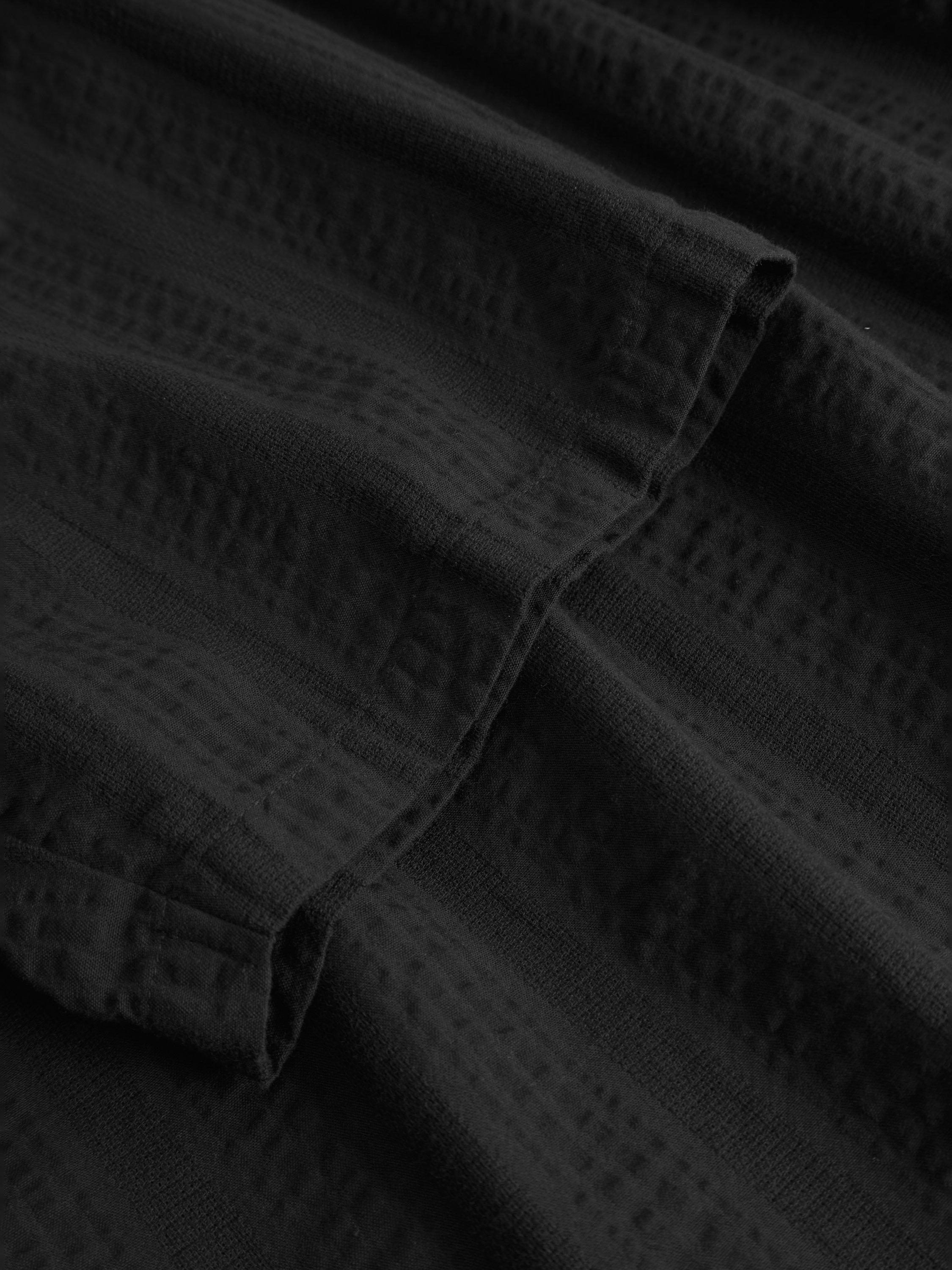 Product image 5 of 5, which shows forét Peer Organic Cotton Regular Fit Textured Shirt, Black, S