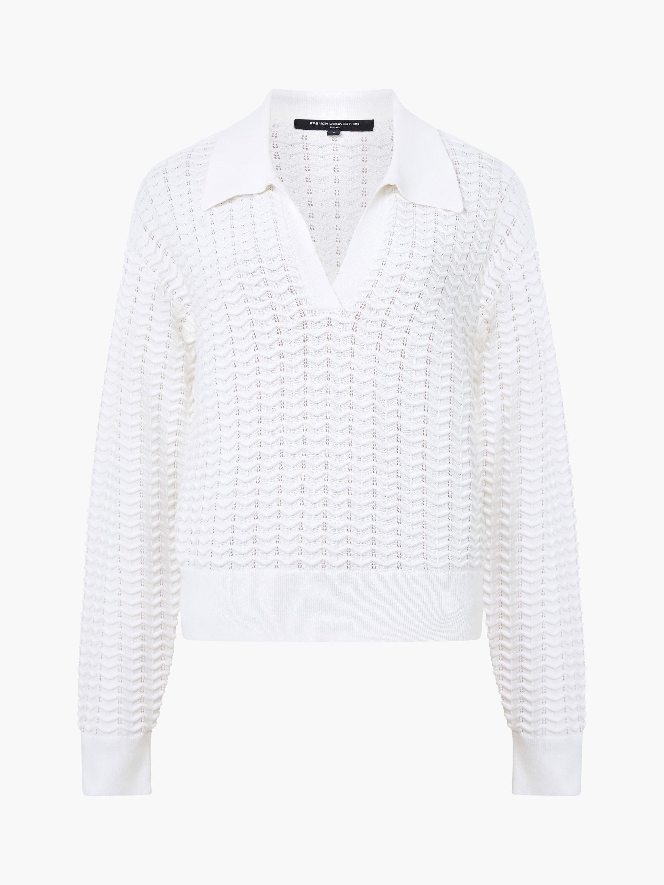 Product image 5 of 5, which shows French Connection Mozart Polo Knitted Shirt, White, L