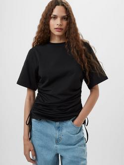 French Connection Rallie Drawstring T-Shirt, Black, Black