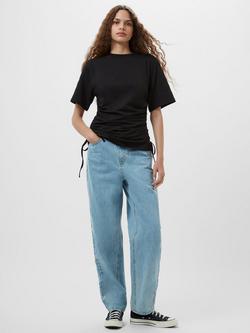 French Connection Rallie Drawstring T-Shirt, Black - view 2, Black