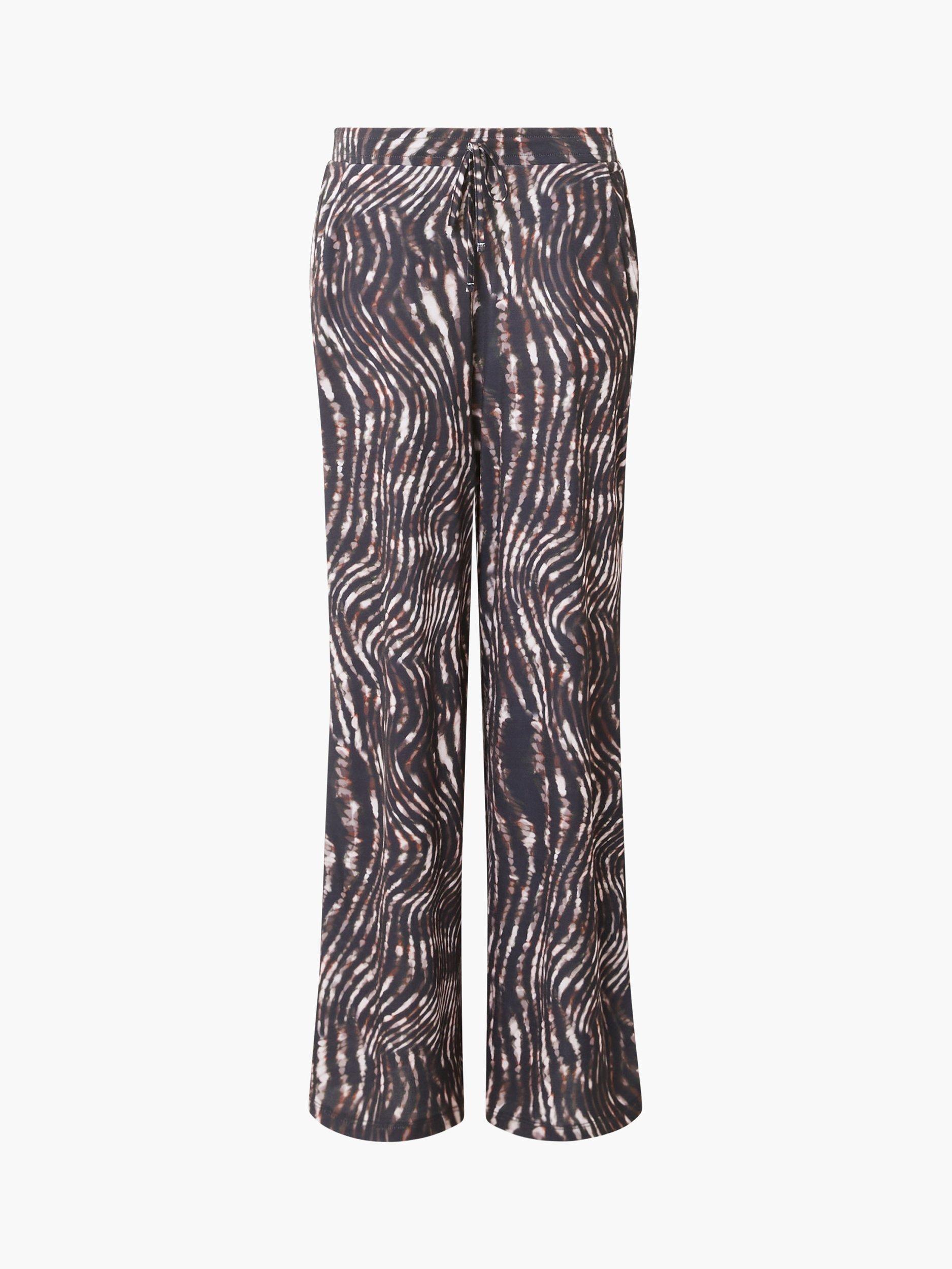 Product image 4 of 4, which shows French Connection Zina Portia Abstract Print Trousers, Brown/Multi, XS