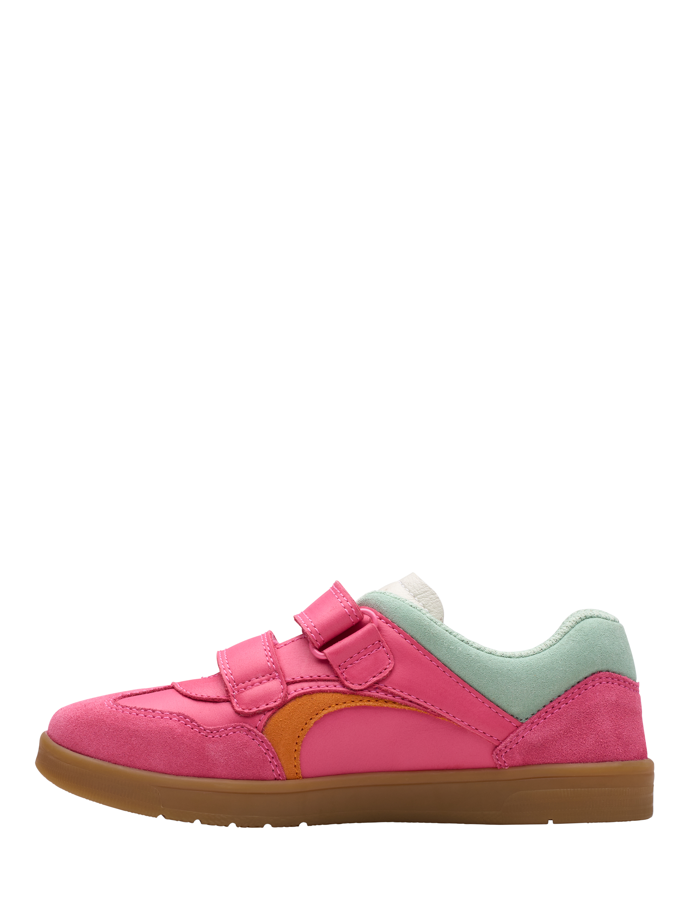 Product image 2 of 7, which shows Clarks Kids' Disco Vibe Trainers, Hot Pink, 7 G Jnr