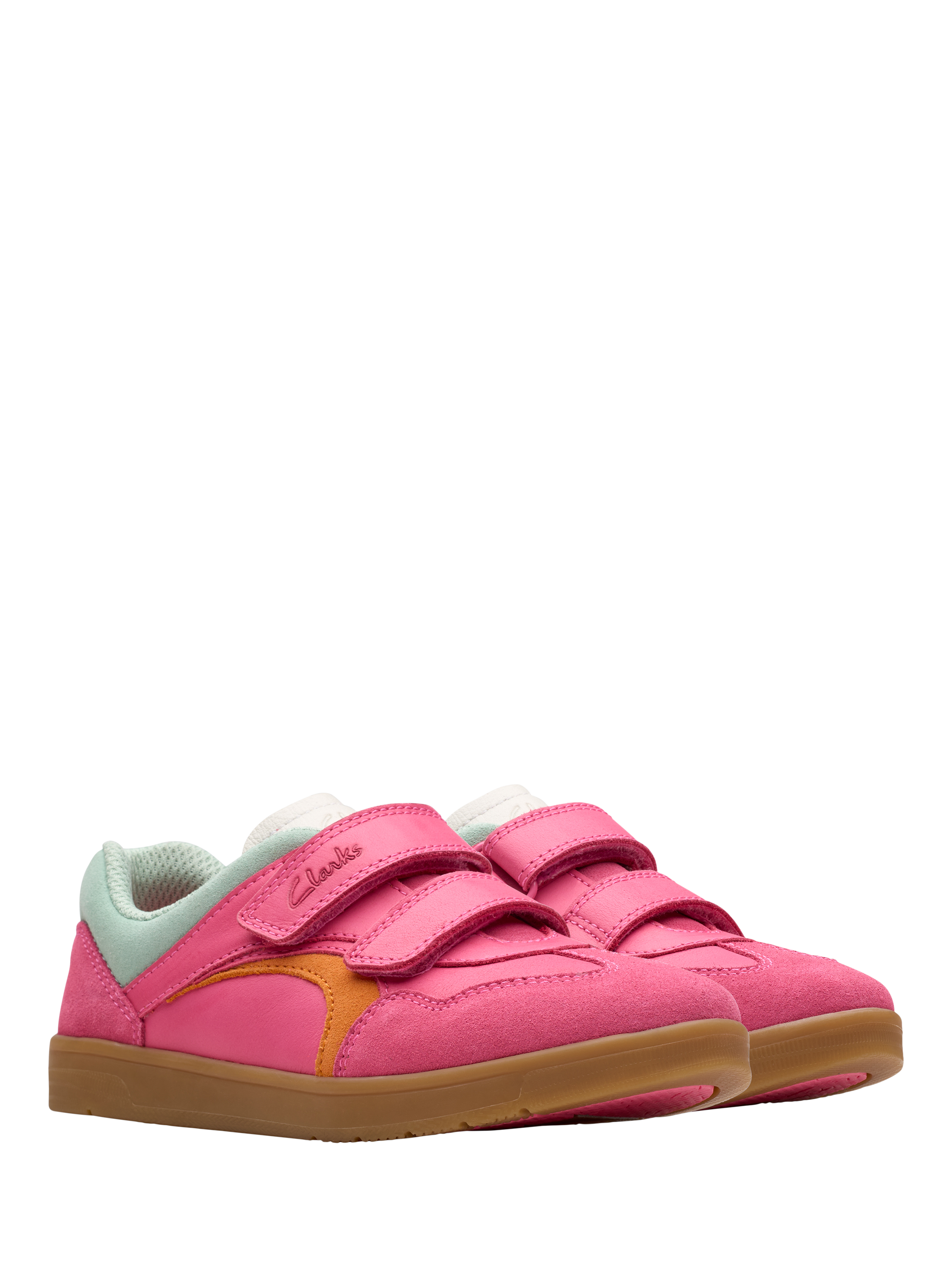 Product image 4 of 7, which shows Clarks Kids' Disco Vibe Trainers, Hot Pink, 7 G Jnr