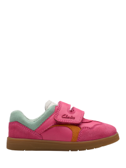 Clarks Kids' Disco Vibe Toddler Trainers, Hot Pink, Hot Pink