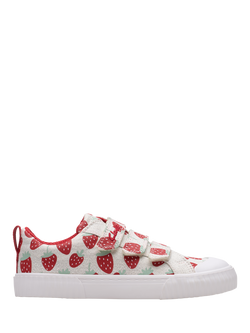 Clarks Kids' Foxing Fraise Canvas Shoes, Silver, Silver