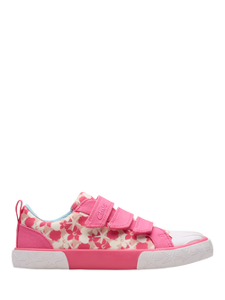 Clarks Kids' Foxing Shell Shoes, Pink Canvas, Pink Canvas