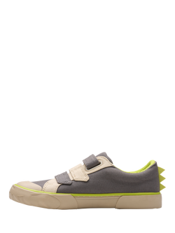 Clarks Kids' Foxing Stomp Shoes, Grey Canvas - view 2, Grey Canvas