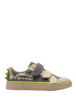 Clarks Baby Foxing Stomp Canvas Shoes, Grey Canvas, Grey Canvas