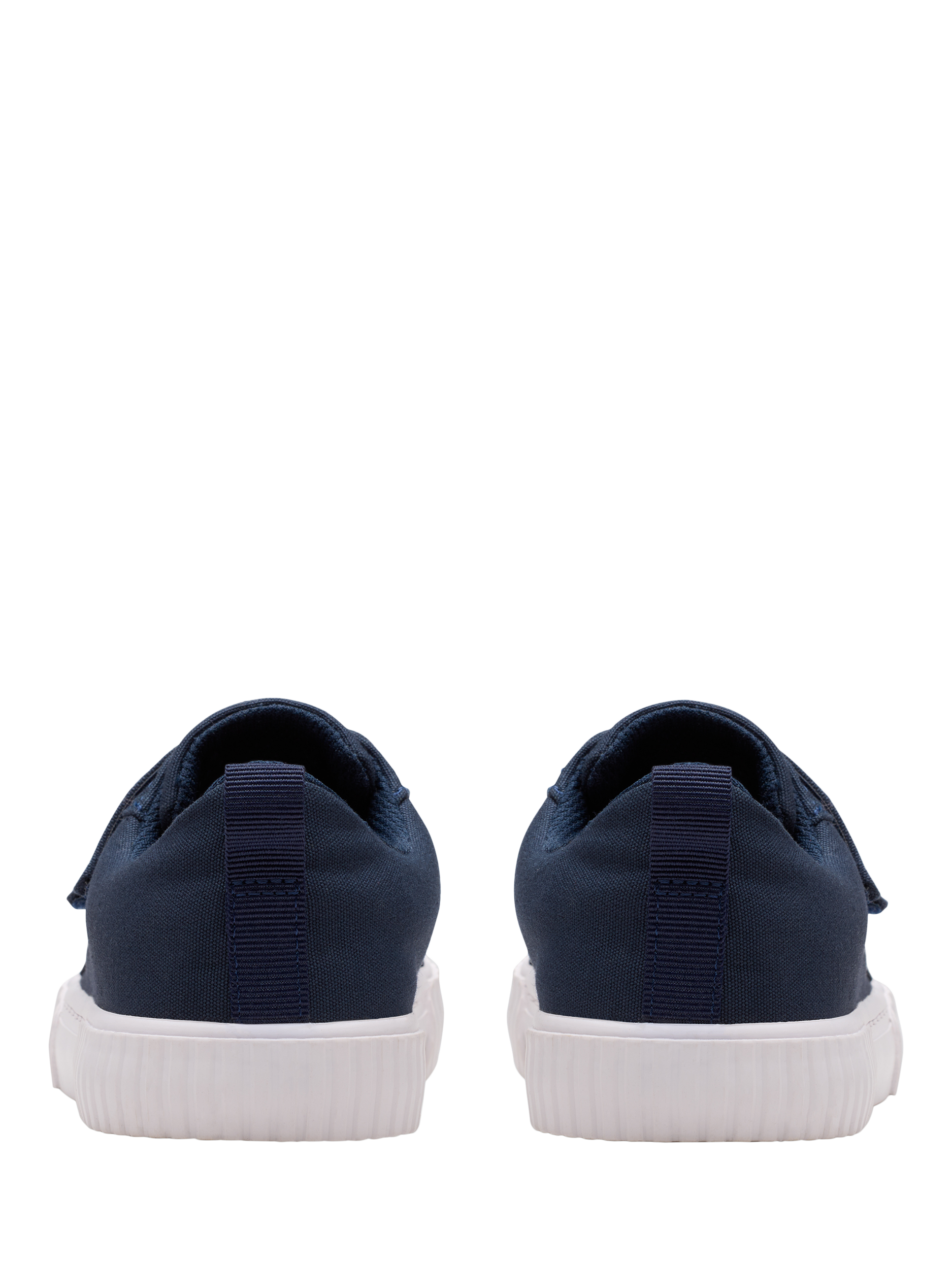 Product image 5 of 7, which shows Clarks Kids' Foxing Vibe Trainers, Navy Canvas, 7 F Jnr
