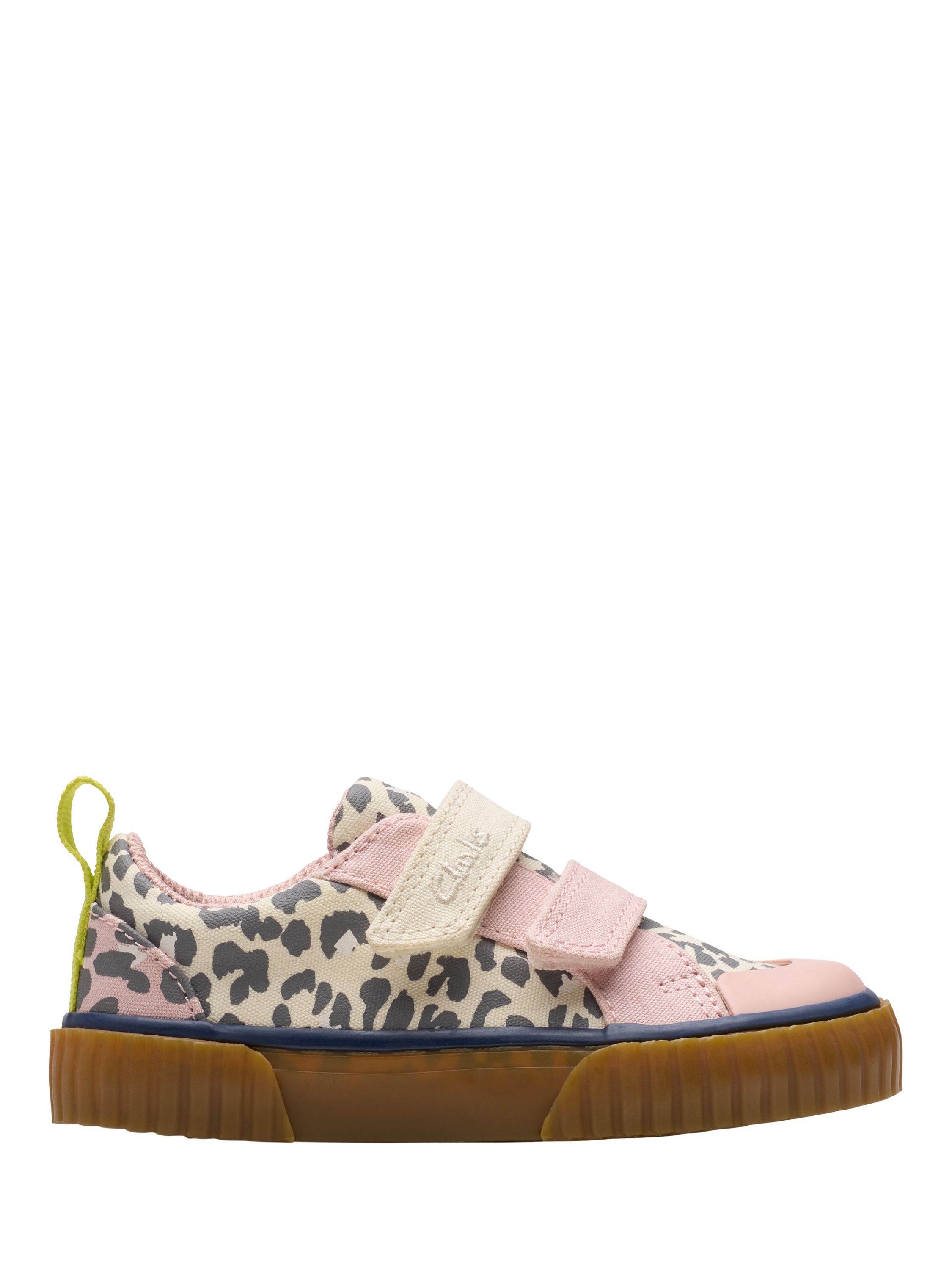 Product image 1 of 7, which shows Clarks Baby Foxing Vibe Pre-Walker Shoes, Ecru Canvas, 4 F Jnr