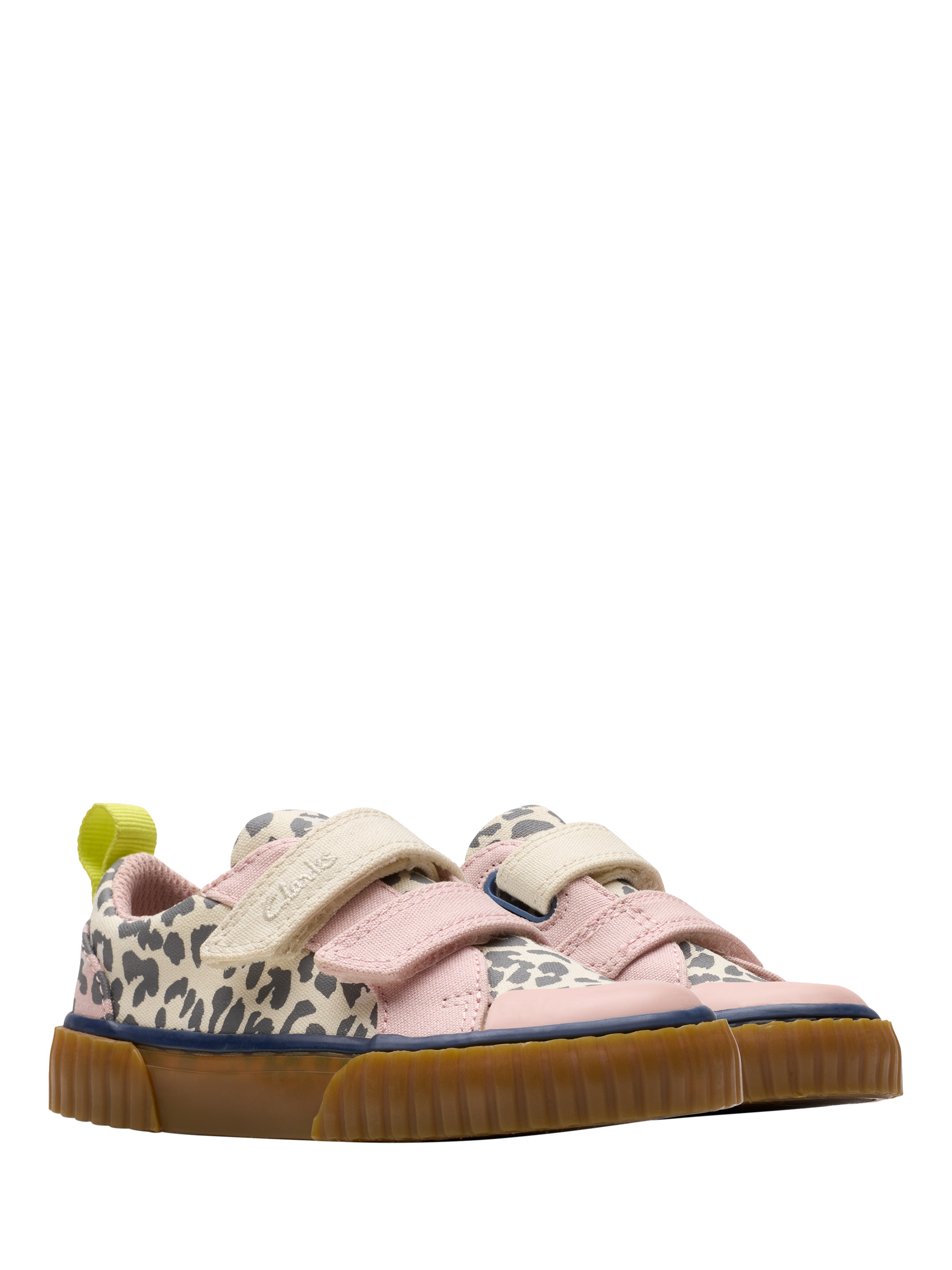 Product image 4 of 7, which shows Clarks Baby Foxing Vibe Pre-Walker Shoes, Ecru Canvas, 4 F Jnr