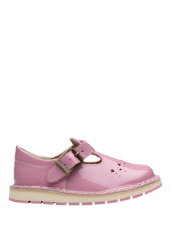 Clarks Kids' Joyful Skip T-Bar Toddler Shoes, Pink Patent, Pink Patent