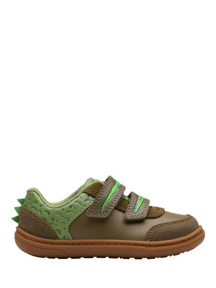 Clarks Kids' Roald Dahl The Enormous Crocodile Leather Shoes, Khaki, Khaki