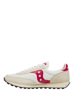 Saucony Shadow 6000 Lace Up Trainers, White/Red - view 2, White/Red