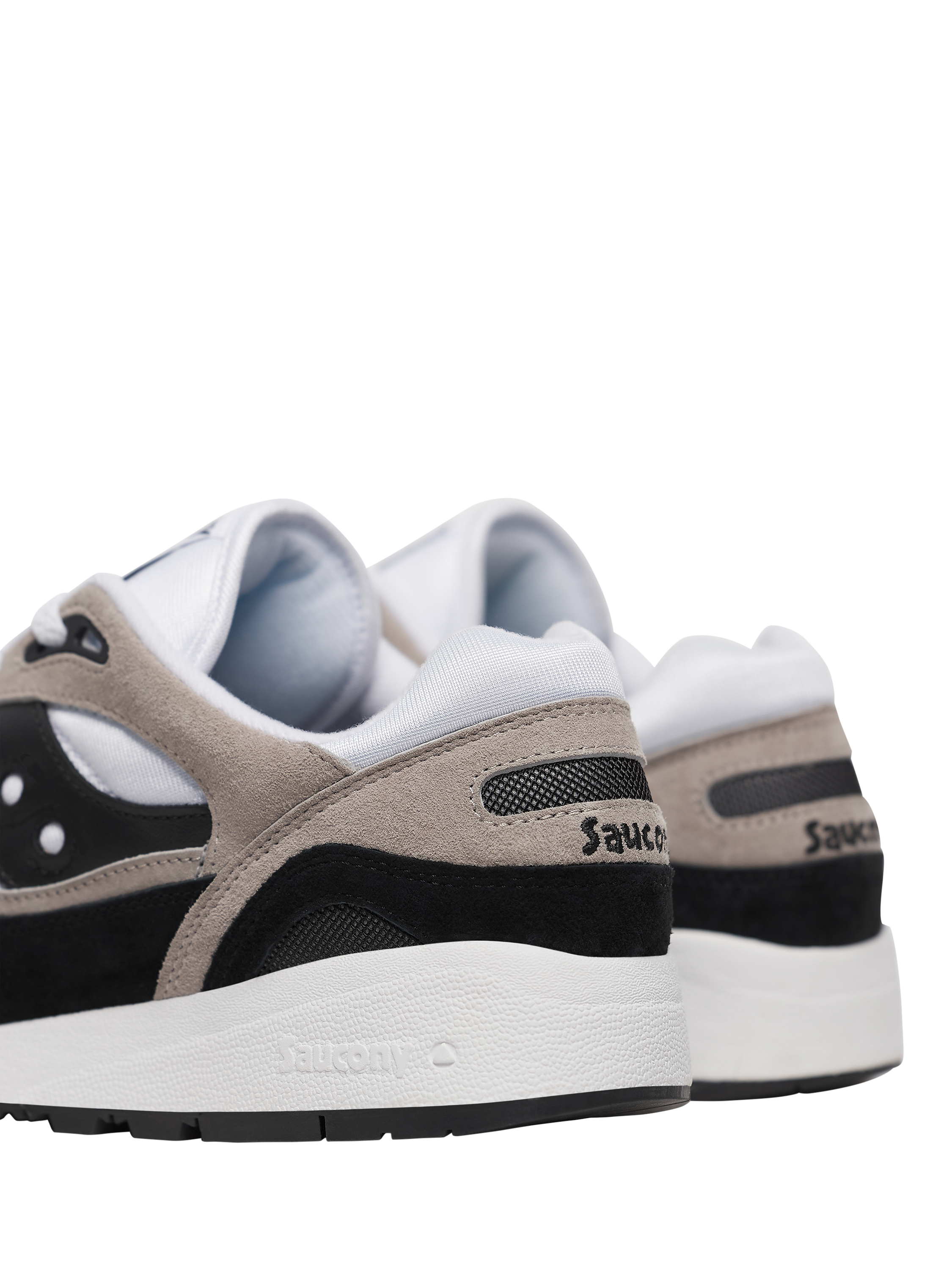 Product image 7 of 9, which shows Saucony Shadow 6000 Lace Up Trainers, White/Black, 8