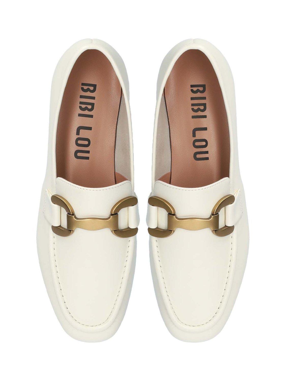 Product image 3 of 4, which shows Bibi Lou Vela Leather Loafers, Cream, EU37