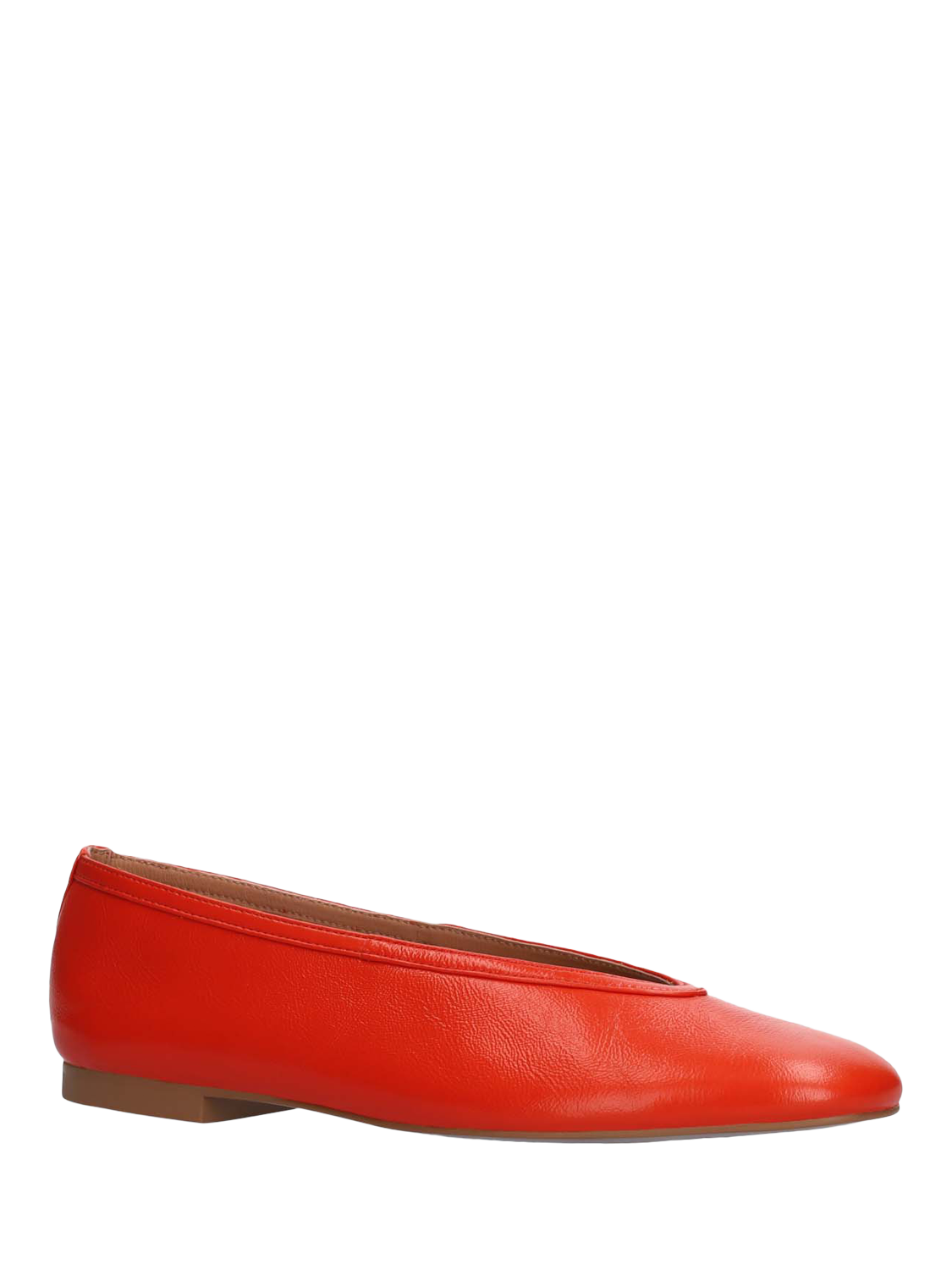 Product image 1 of 3, which shows Bibi Lou Zira Leather Ballerina Flats, Red, EU38