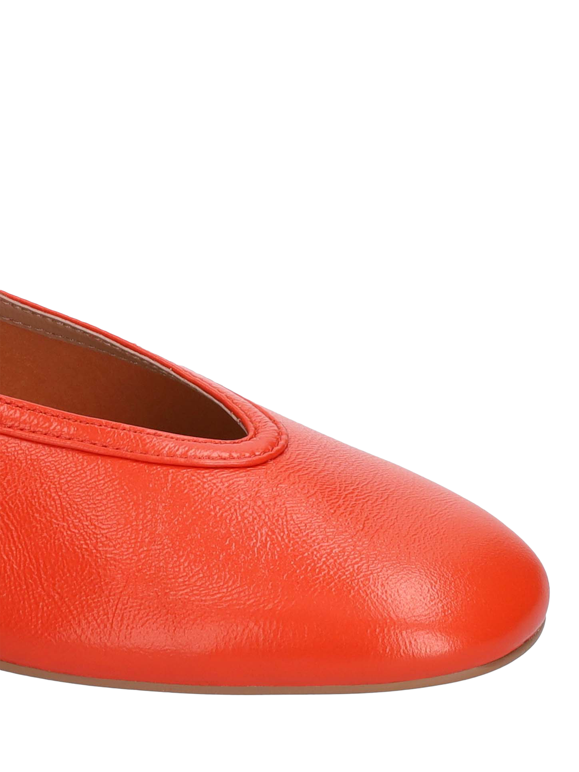 Product image 2 of 3, which shows Bibi Lou Zira Leather Ballerina Flats, Red, EU38