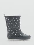 Mango Kids' Star Wellington Boots, Charcoal