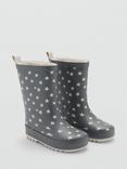 Mango Kids' Star Wellington Boots, Charcoal