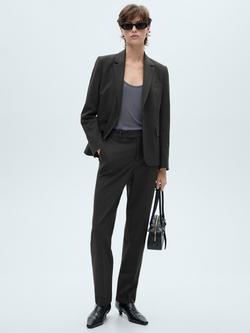 Mango Rorvik Blazer, Dark Grey - view 2, Dark Grey