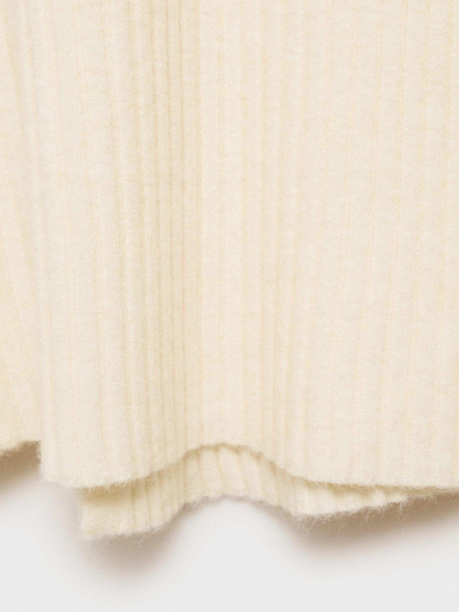 Product image 5 of 7, which shows Mango Oleg Crossover Wrap Midi Skirt, Light Beige, M