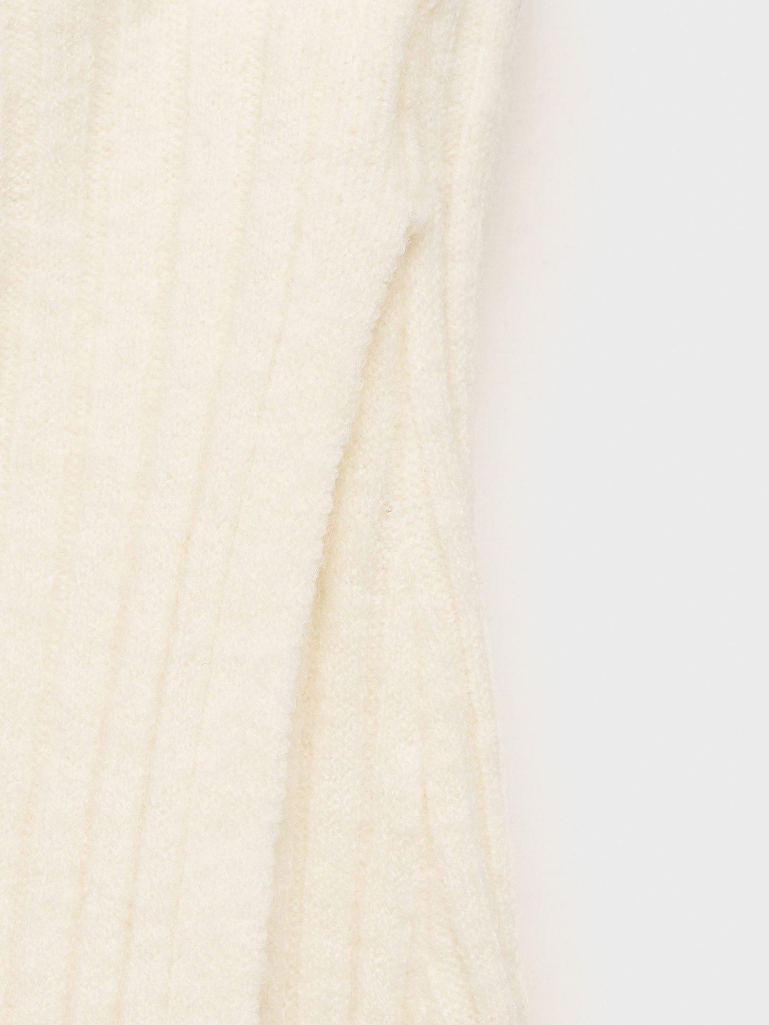 Product image 7 of 7, which shows Mango Oleg Crossover Wrap Midi Skirt, Light Beige, M