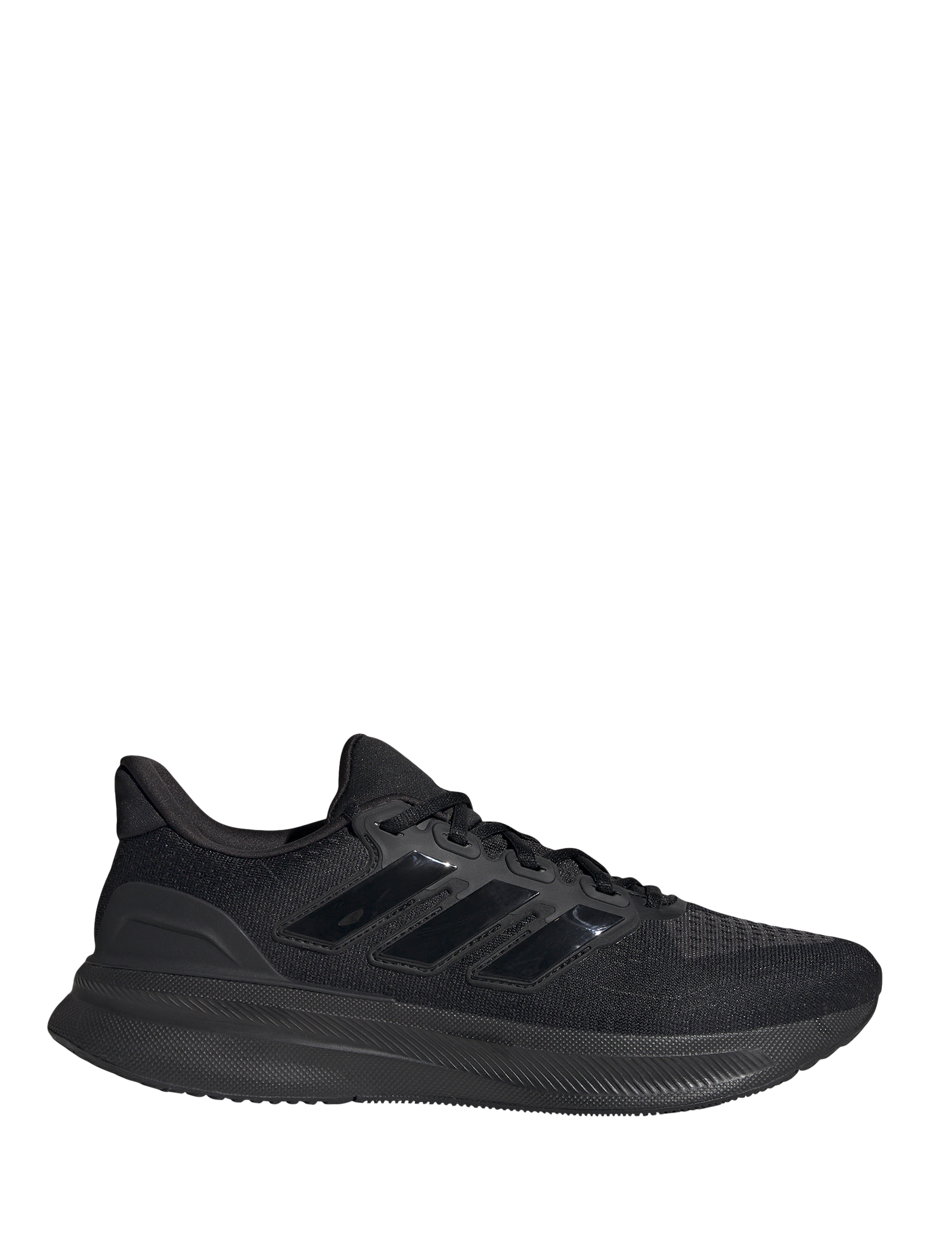 Product image 1 of 8, which shows adidas Men's Ultrarun 5 Running Shoes, Black/White, 7