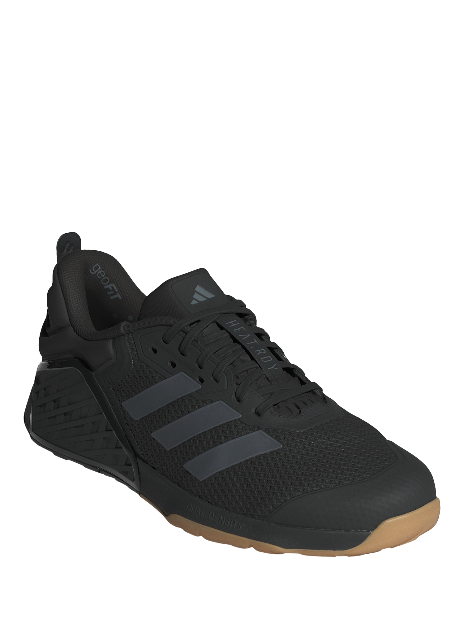 Product image 2 of 8, which shows adidas Dropset 3 Trainers, Black/Grey/Grey, 7