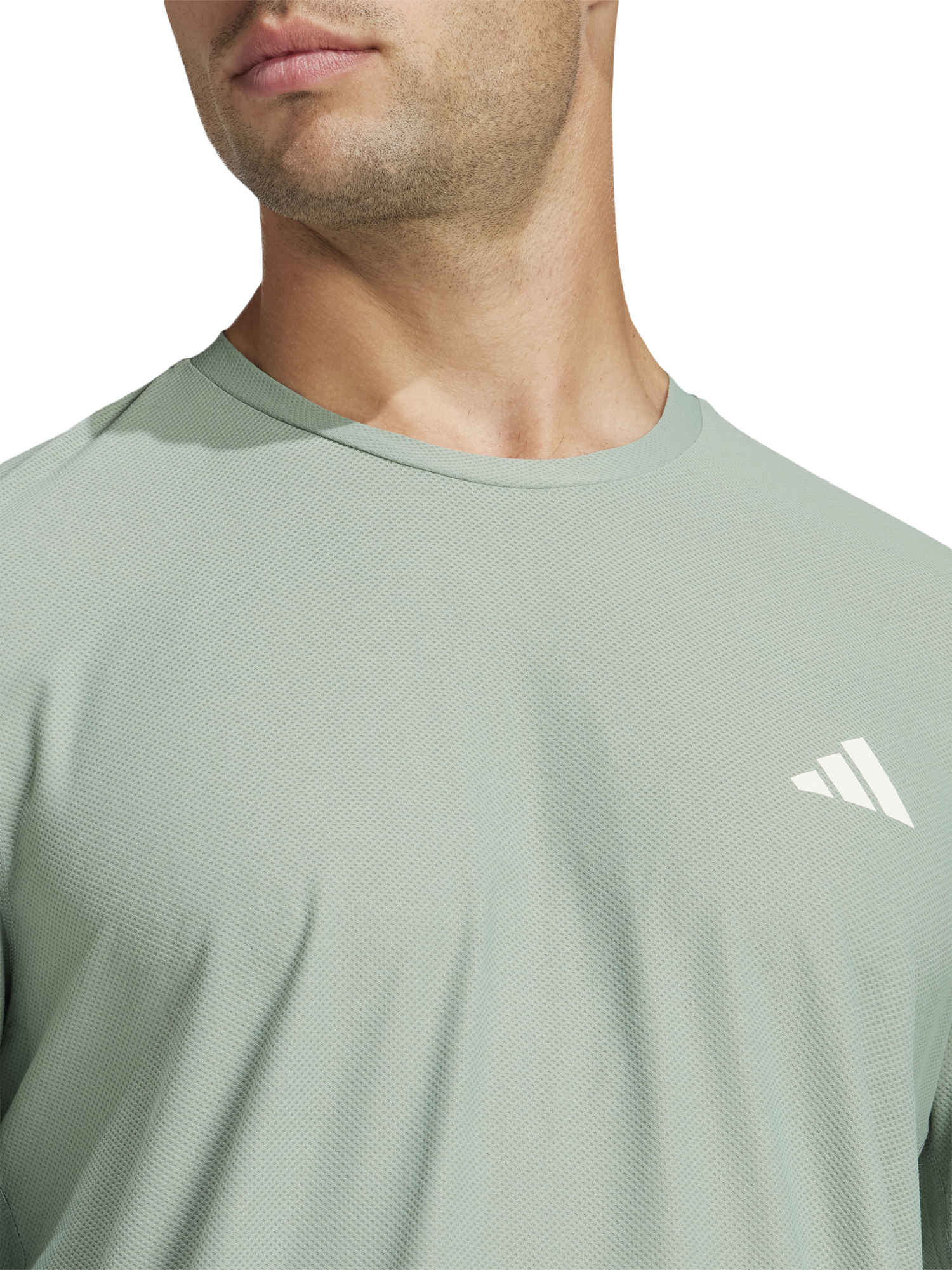 Product image 3 of 6, which shows adidas Own The Run Long Sleeve Shirt, Silver Green, S
