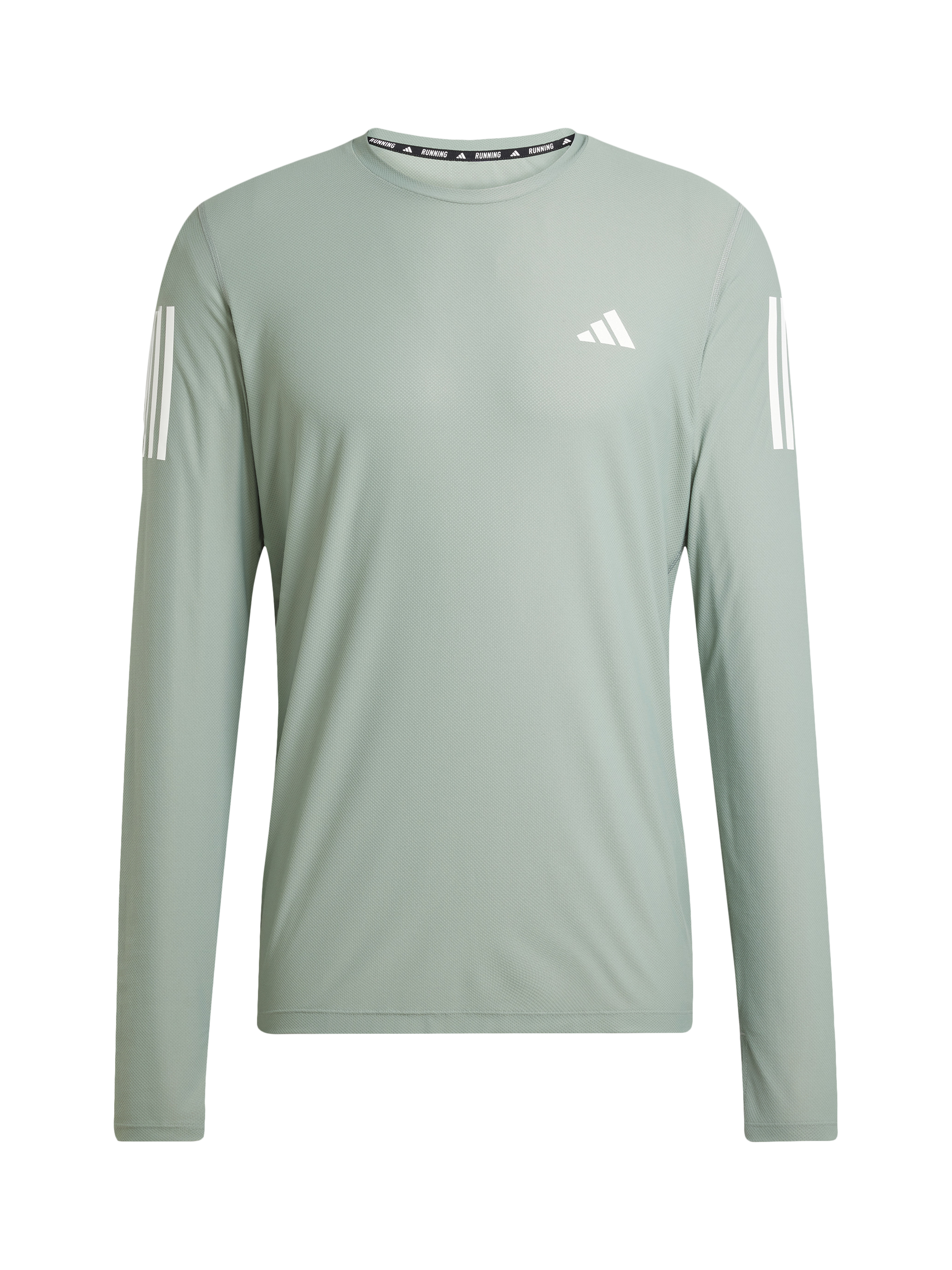Product image 5 of 6, which shows adidas Own The Run Long Sleeve Shirt, Silver Green, S