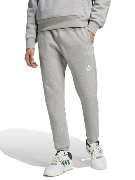 adidas Men's ALL SZN Fleece Regular Tapered Trousers, Grey Heather, Grey Heather