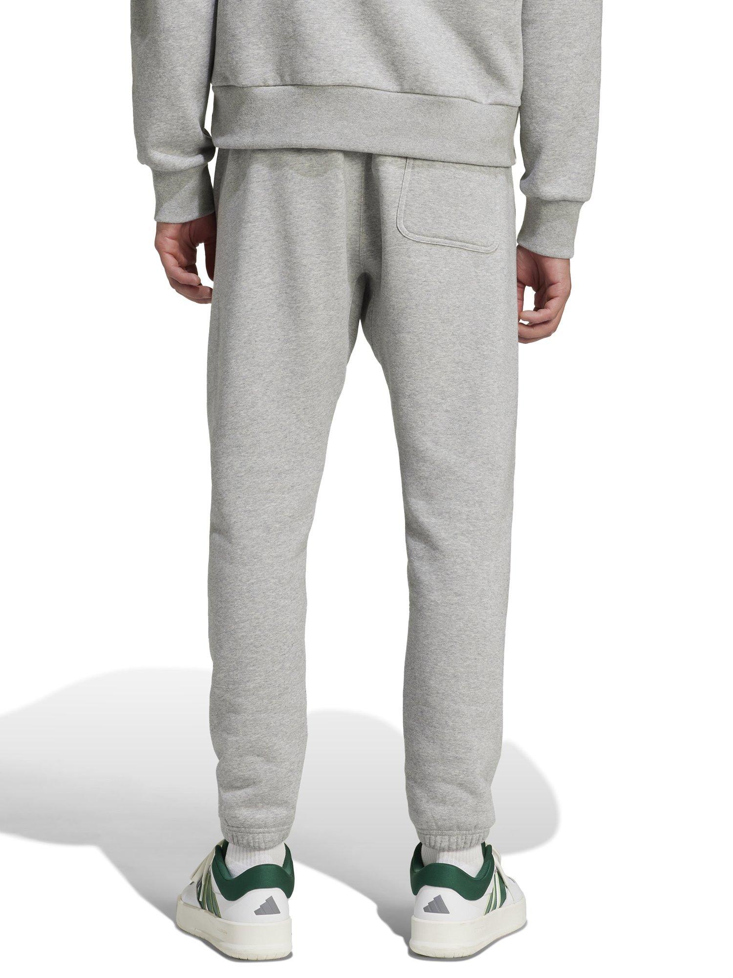 Product image 2 of 6, which shows adidas Men's ALL SZN Fleece Regular Tapered Trousers, Grey Heather, S