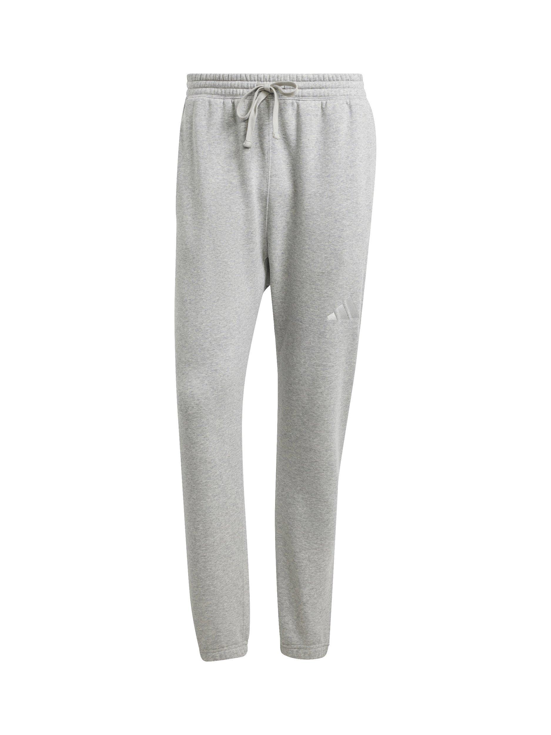 Product image 5 of 6, which shows adidas Men's ALL SZN Fleece Regular Tapered Trousers, Grey Heather, S