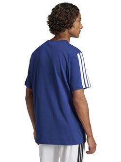 adidas Three Stripes Logo T-Shirt - view 2, Dark Blue/White