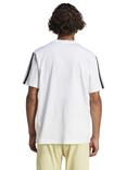 adidas Three Stripes Logo T-Shirt, White/Black