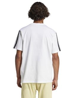 adidas Three Stripes Logo T-Shirt - view 2, White/Black