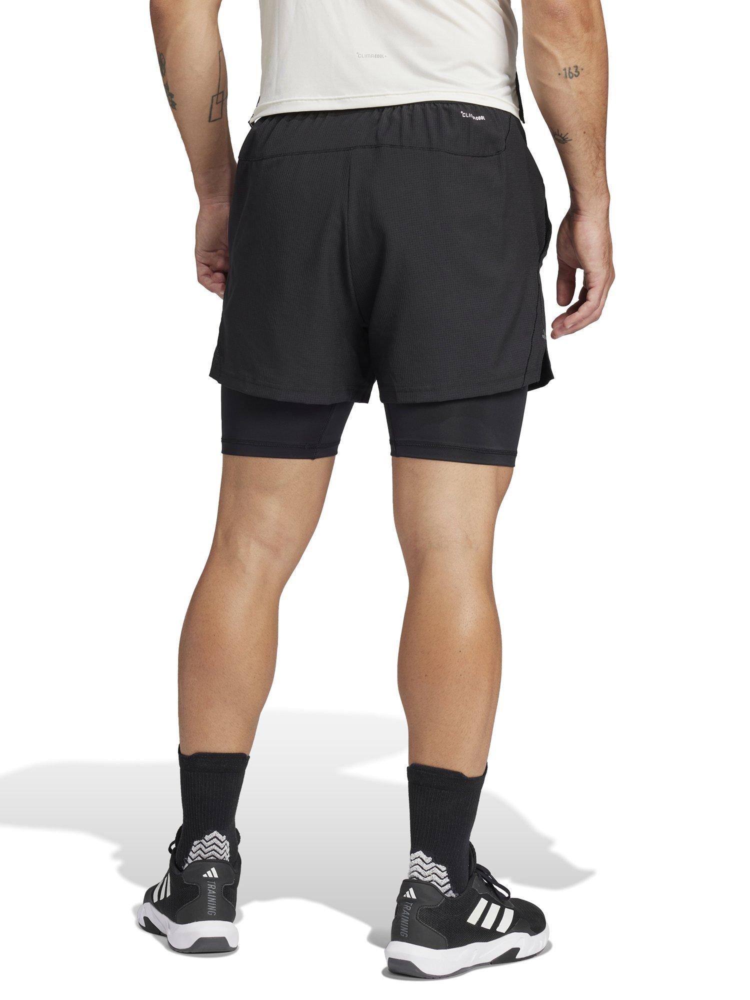 Product image 2 of 6, which shows adidas Men's Gym+ 2-in-1 Shorts, Black, S