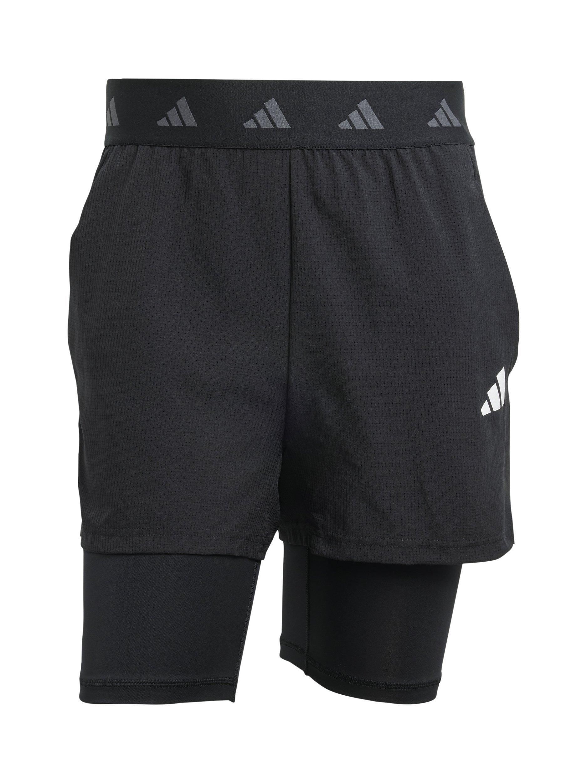 Product image 5 of 6, which shows adidas Men's Gym+ 2-in-1 Shorts, Black, S