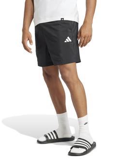 adidas Essentials Small Logo Chelsea Shorts, Black/White, Black/White