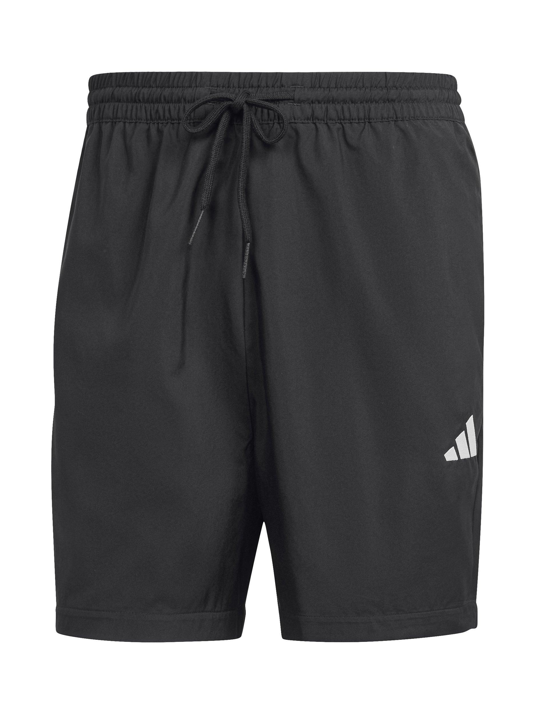 Product image 5 of 6, which shows adidas Essentials Small Logo Chelsea Shorts, Black/White, S