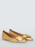 John Lewis Beau Leather Bow Ballerina Pumps