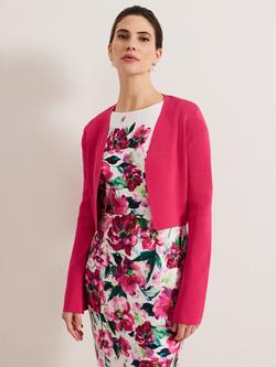 Phase Eight Yasmin Fluted Sleeve Cardigan, Pink