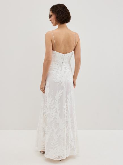 Phase Eight Arabella Embroidered Maxi Wedding Dress, Ivory - view 2, Ivory