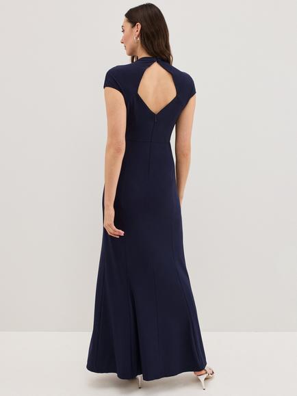 Phase Eight Daisy Open Back Dress, Navy - view 2, Navy