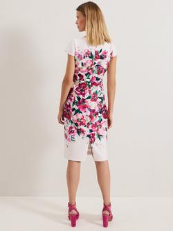 Phase Eight Dannas Scuba Floral Dress, Multi - view 2, Multi