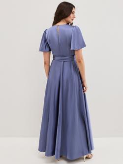 Phase Eight Elisa Satin Dress, Lilac - view 2, Lilac