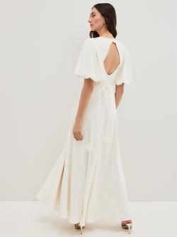 Phase Eight Ellie Floral Corsage Dress, Cream - view 2, Cream